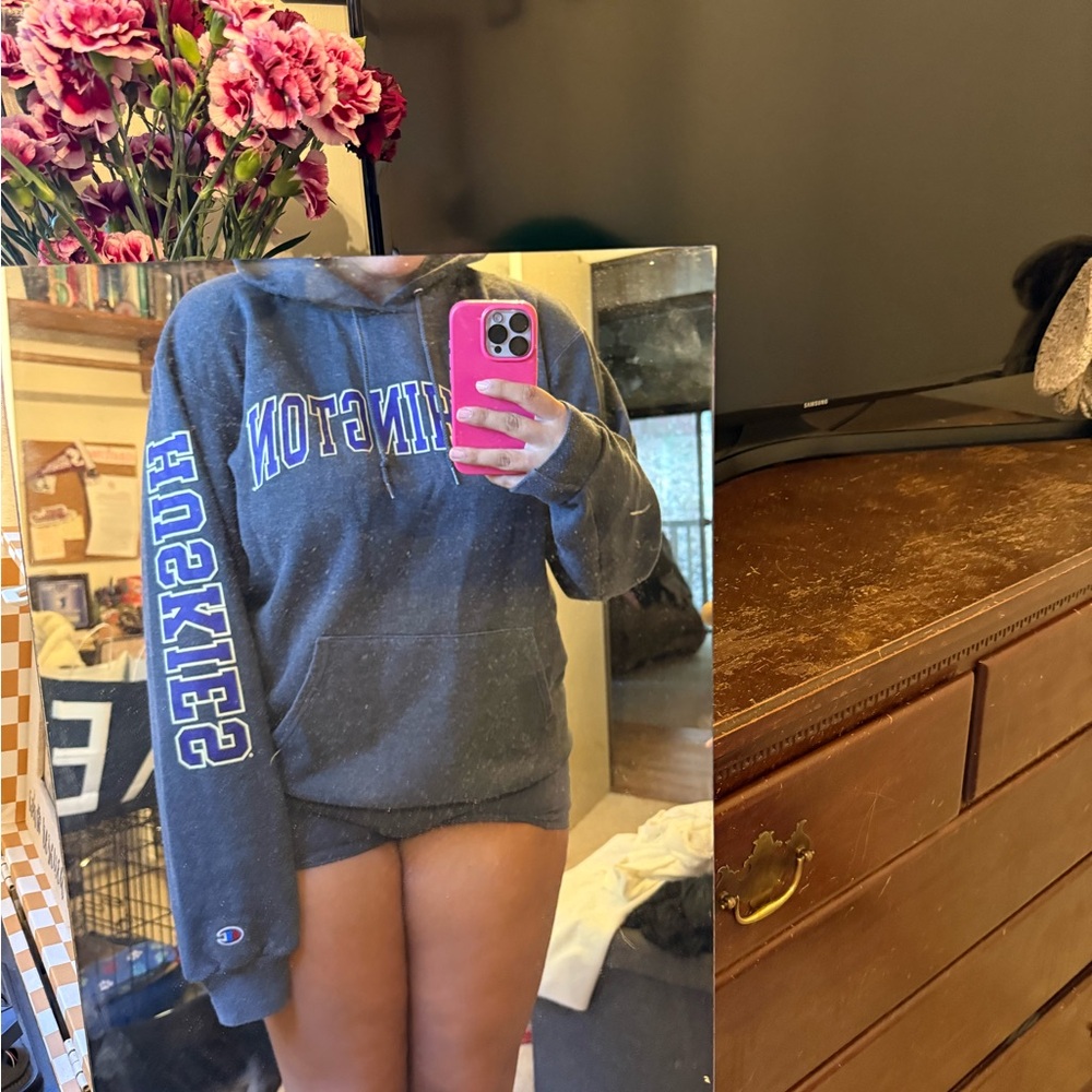 Champion Dark Gray University of Washington Hoodie